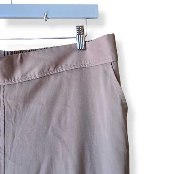 NWT Max Studio Tan Wide Leg Pants Size 1X High Elastic Waist Pull On Office - Picture 3 of 7